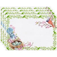 Easter Cotton-Linen Placemats - Set of 4 Anti-Stain Table Mats(Style 13)