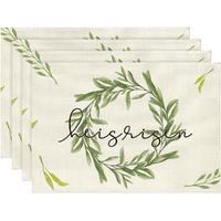 Easter Cotton-Linen Placemats - Set of 4 Anti-Stain Table Mats(Style 19)