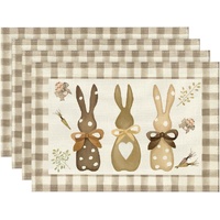 Easter Cotton-Linen Placemats - Set of 4 Anti-Stain Table Mats(Style 20)