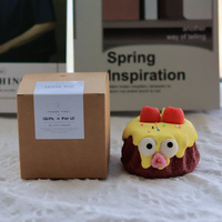 Yellow Cake Candle - Cute Soy Wax Candle, Gift for Friends (English Pear &amp; Freesia)
