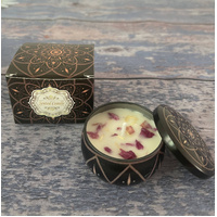 Small Scented Candle Set - 4 Soy Wax Candles, Travel Candle Set (White Musk)