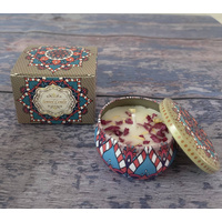 Small Scented Candle Set - 4 Soy Wax Candles, Travel Candle Set (Lemongrass)