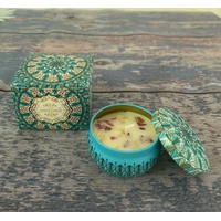 Small Scented Candle Set - 4 Soy Wax Candles, Travel Candle Set (Orange)