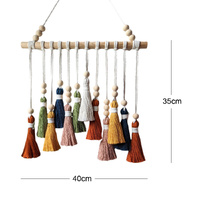 Colorful Tassel Wall Hanging-Wooden Beads Boho Tapestry Home Decor