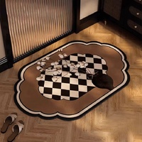 Plum in a bottle Diatomaceous Earth Bathroom Mat - Vintage Design, Fast-Dry Anti-Slip 45*70cm