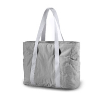 Grey Stylish and Practical Water-Resistant Tote Bag for Daily Use &amp; Yoga - Spacious with Convenient Compartments