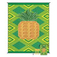 Style STD-001-2 Green And Yellow Quick Dry Beach Mat Sand Proof Waterproof Outdoor Picnic Blanket - Compact &amp; Lightweight