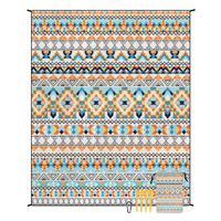 Style STD-001-6 Colorful Quick Dry Beach Mat Sand Proof Waterproof Outdoor Picnic Blanket - Compact &amp; Lightweight