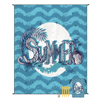 Style STD-001-20 Blue Quick Dry Beach Mat Sand Proof Waterproof Outdoor Picnic Blanket - Compact &amp; Lightweight