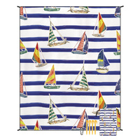 Style STD-001-24 Colorful Quick Dry Beach Mat Sand Proof Waterproof Outdoor Picnic Blanket - Compact &amp; Lightweight