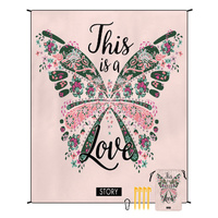 Style STD-001-28 Pink Quick Dry Beach Mat Sand Proof Waterproof Outdoor Picnic Blanket - Compact &amp; Lightweight