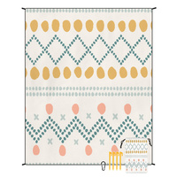Style STD-001-33 Colorful Quick Dry Beach Mat Sand Proof Waterproof Outdoor Picnic Blanket - Compact &amp; Lightweight