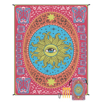 Style STD-001-40 Colorful Quick Dry Beach Mat Sand Proof Waterproof Outdoor Picnic Blanket - Compact &amp; Lightweight