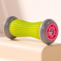 Green And Grey Foot Massage Roller - Plantar Fasciitis &amp; Muscle Relief Tool