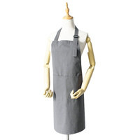 Grey Waterproof &amp; Oil-Proof Apron - Adjustable Kitchen Apron with Pockets