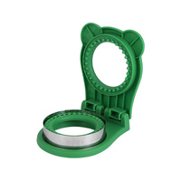 3 Pcs Green Round Sandwich Sealer &amp; Cutter - Safe Hand Guard Design, DIY Pocket Bread Mold