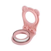 3 Pcs Pink Round Sandwich Sealer &amp; Cutter - Safe Hand Guard Design, DIY Pocket Bread Mold