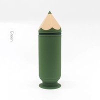 Green Creative Silicone Pencil Case - High-Value Stationery  - Large Capacity Desk Organizer