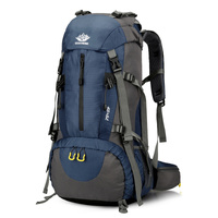 Dark Blue High-Capacity Nylon Hiking Backpack - Durable, Multi-Functional Outdoor Travel Pack