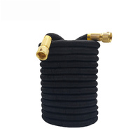 25FT Black Expandable Garden Hose without Spray Gun - High-Pressure TPE Watering &amp; Car Wash Tool
