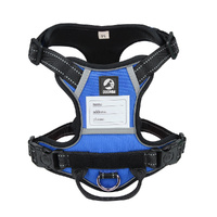 Size L Blue Reflective No-Pull Dog Harness - Adjustable &amp; Durable for Large Breeds, Anti-Escape Design