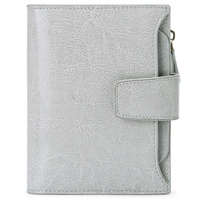 Light Grey Premium Genuine Leather RFID Blocking Women&#39;s Wallet - Lightweight, Multi-Functional, and Stylish