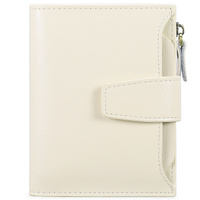 Beige Premium Genuine Leather RFID Blocking Women's Wallet - Lightweight, Multi-Functional, and Stylish
