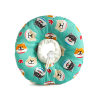 2 pcs Shiba Inu pattern Pet Recovery Collar - Comfortable Anti-Lick Cone for Cats &amp; Dogs Size XS