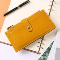 Ancient Yellow Large Capacity Women&#39;s Leather Wallet - RFID Blocking Card Holder