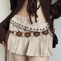 2 PCS Peach Blossom Ethnic Style Waist Chain - Beaded Bohemian Belt for Women