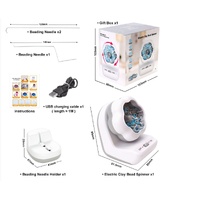 Gray DIY Electric Bead Spinner - Jewelry Making Tool with USB Charging