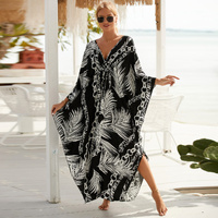 Style 6 Loose Fit Caftan Dress - Resort Style Beach Coverup for Women