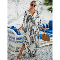 Style 7 Loose Fit Caftan Dress - Resort Style Beach Coverup for Women