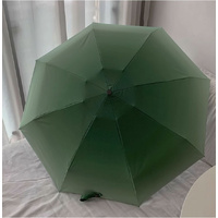 Wonderland Green Gradient Automatic Folding Umbrella - Sun &amp; Rain Protection for Women