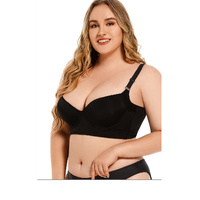34/75B Black Corrective Posture Bra - Minimizes Side Boob, Shapes and Lifts