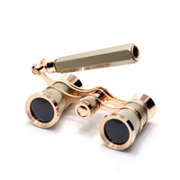 Champagne Gold Elegant Theatre Binoculars - Portable &amp; Stylish Handheld Opera Glasses (Focal length: 200mm)