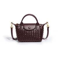 Grape Purple Woven Shoulder Bag - Stylish Dumpling Bag, Simple and Versatile Crossbody for Women