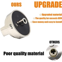 2 Pcs Silver AEZ73453509 Oven Stove Knob Assembly - Stainless Steel Replacement for AEZ72909008, Easy Install &amp; Durable Upgrade