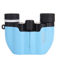 Blue 10x22 Compact Binoculars for Adults - High Definition Lightweight Telescope for Hiking, Travel, and Concerts
