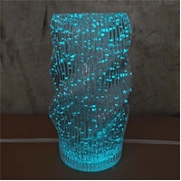 Twisted Vase Luminous INS-Style Glass Vase Modern Minimalist Hydroponic Flower Holder Creative Desktop Decorative Floral Arrangement