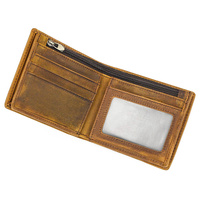 Light Brown Vrtical Stroke Men&#39;s Vintage Wallet Multi-Card Slots Large Capacity Coin Purse Casual Clutch Bag for Everyday Use