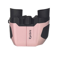 Pink (matte finish) 10x22 Kids Binoculars - Multi-Color Compact High-Definition Telescope for Outdoor Adventures &amp; Concerts