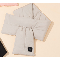 Light Grey Smart Heated Scarf - Rechargeable Electric Neck Warmer for Autumn &amp; Winter