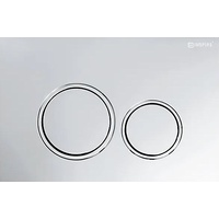 R&amp;T Standard Cisterns Push Plates - Round Chrome