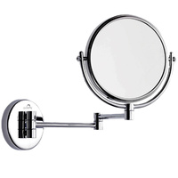 3X &amp; 1X Wall Mount Magnifying Mirror (Solid Brass)