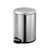 Round Soft Closing Stainless Steel  Pedal Bin -3L