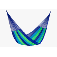 Mayan Legacy Queen Size Super Nylon Mexican Hammock in Oceanica Colour