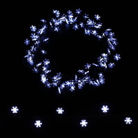 Jingle Jollys Christmas Lights 100 LED 10M String Light Snow Decorations