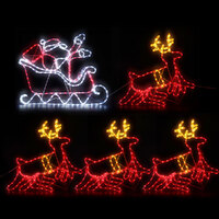 Jingle Jollys Christmas Lights 806 LED Fairy Light Reindeer Sleigh Decorations