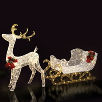 Jingle Jollys Christmas Lights 215 LEDs Fairy Light Reindeer Sleigh Decorations